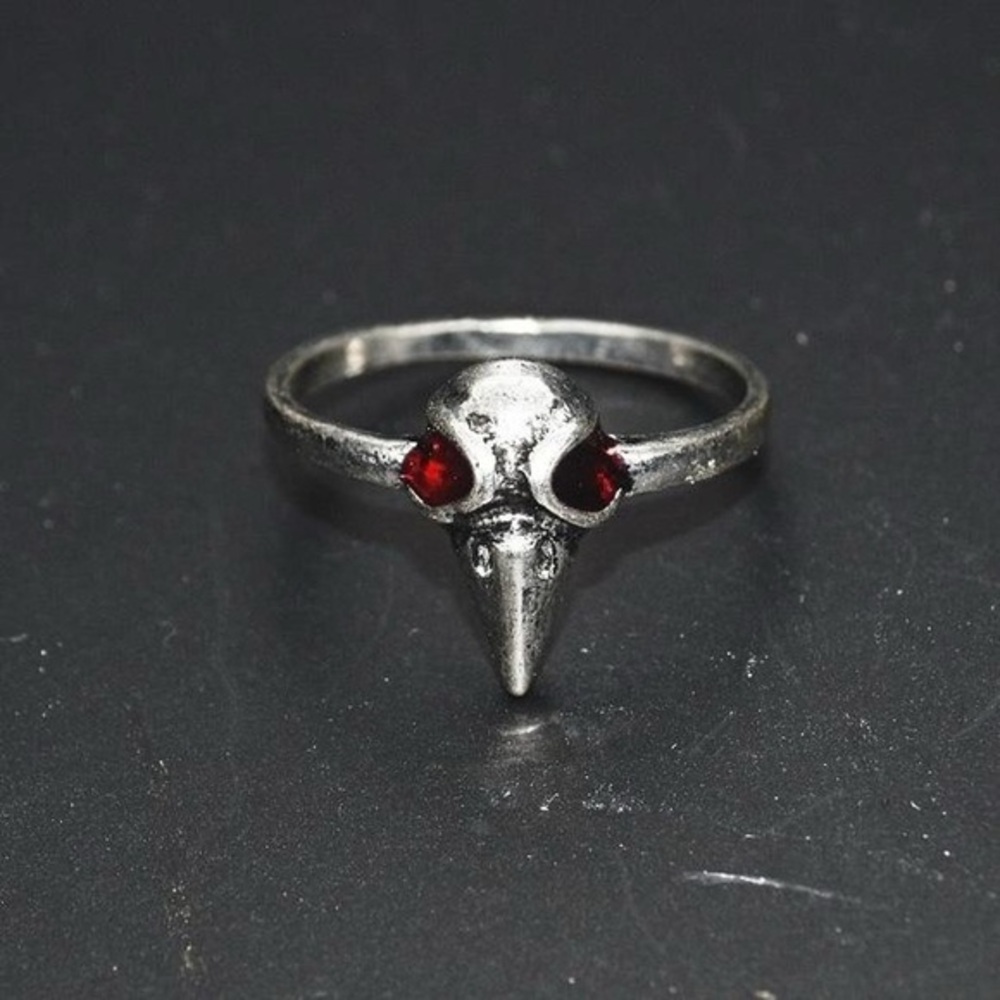 Gothic Raven Head Ring
